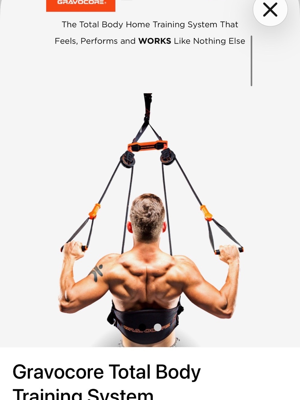 Gravocore Home Resistance Trainer - Black & Orange - Picture 2 of 2